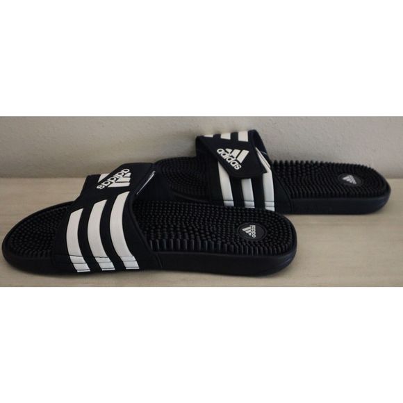 adidas 78261 Men's Sz 13 Navy/White Adissage Slip-On Sandals - Picture 7 of 7